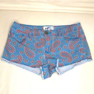 Red, White and Blue Denim Shorts